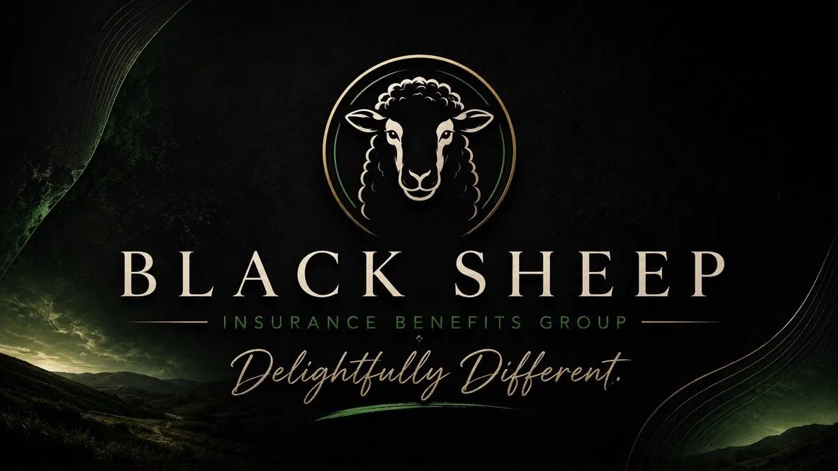 Black Sheep Insurance Benefits Group heritage ram mark and wordmark